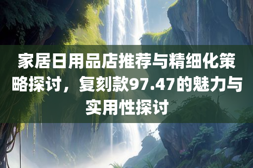 家居日用品店推荐与精细化策略探讨，复刻款97.47的魅力与实用性探讨