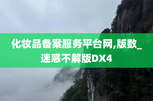 化妆品备案服务平台网,版数_迷惑不解版DX4