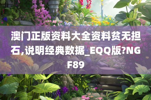 澳门正版资料大全资料贫无担石,说明经典数据_EQQ版?NGF89